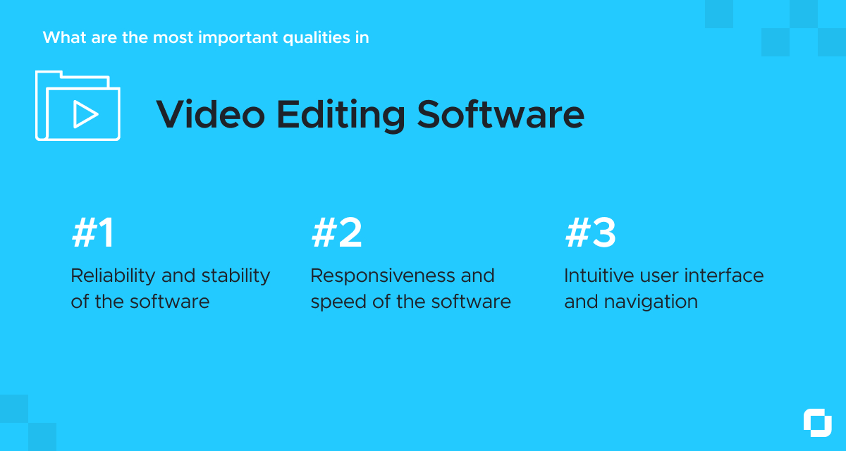 Video editing software usabiity software issues